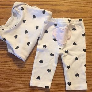 2 Pc Set Pants and long sleeve onesie
